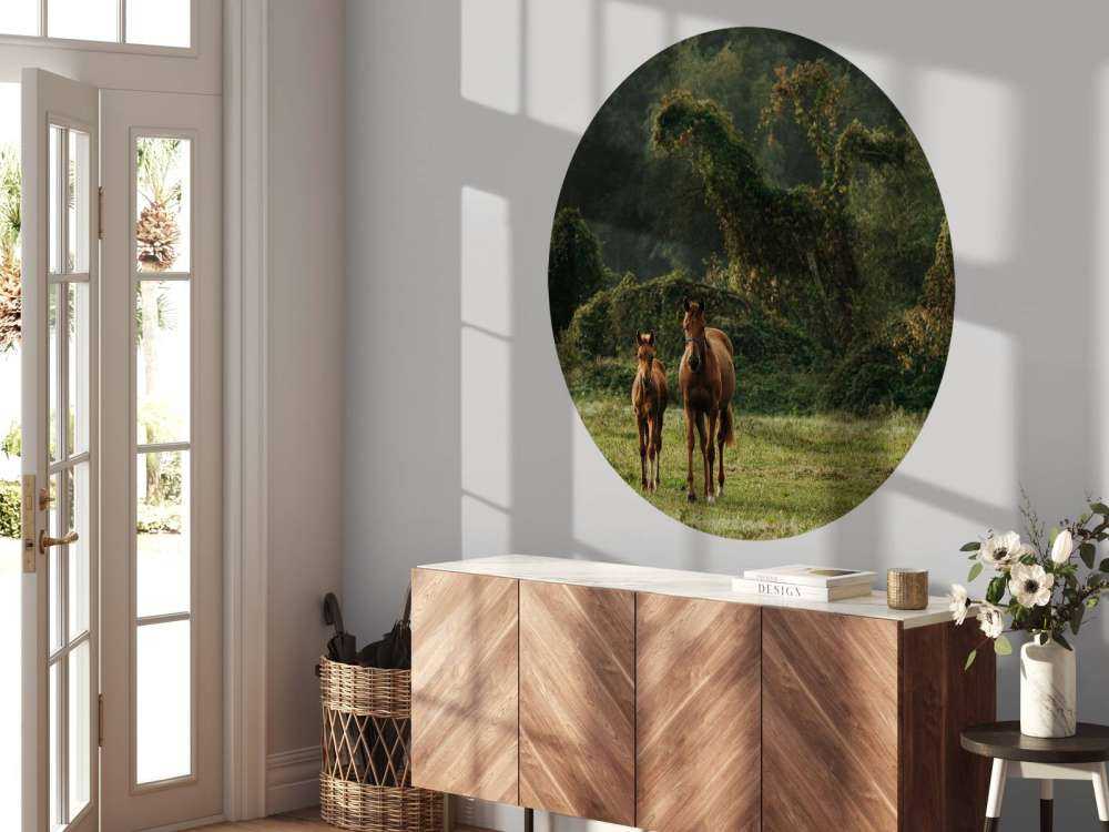 Paarden in een Mystiek Landschap