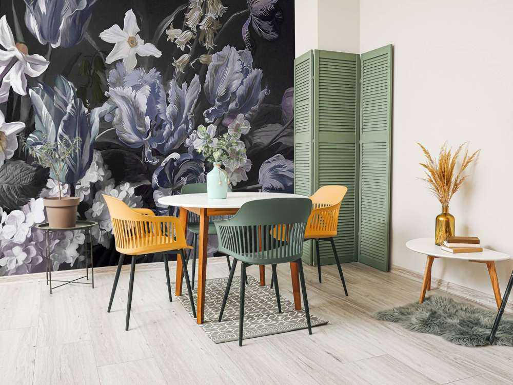 Bouquet with pions Blue