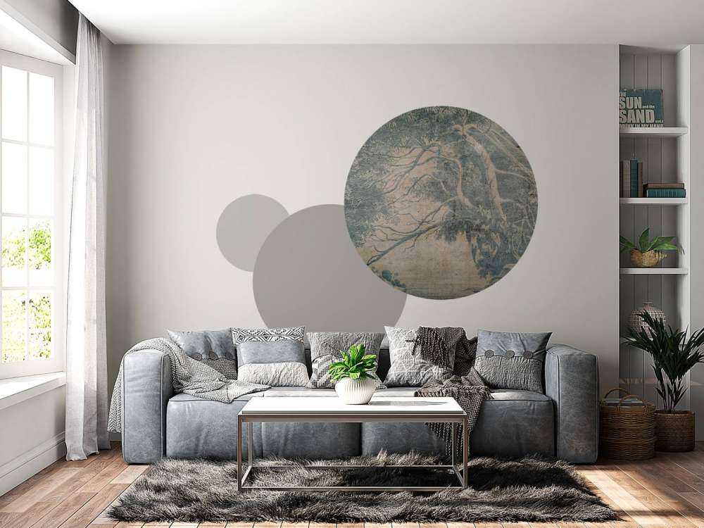 Blauwe tropen in verweerd linnen