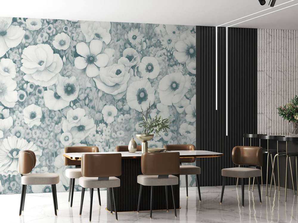 Poppy Tale Monochrome Ocean