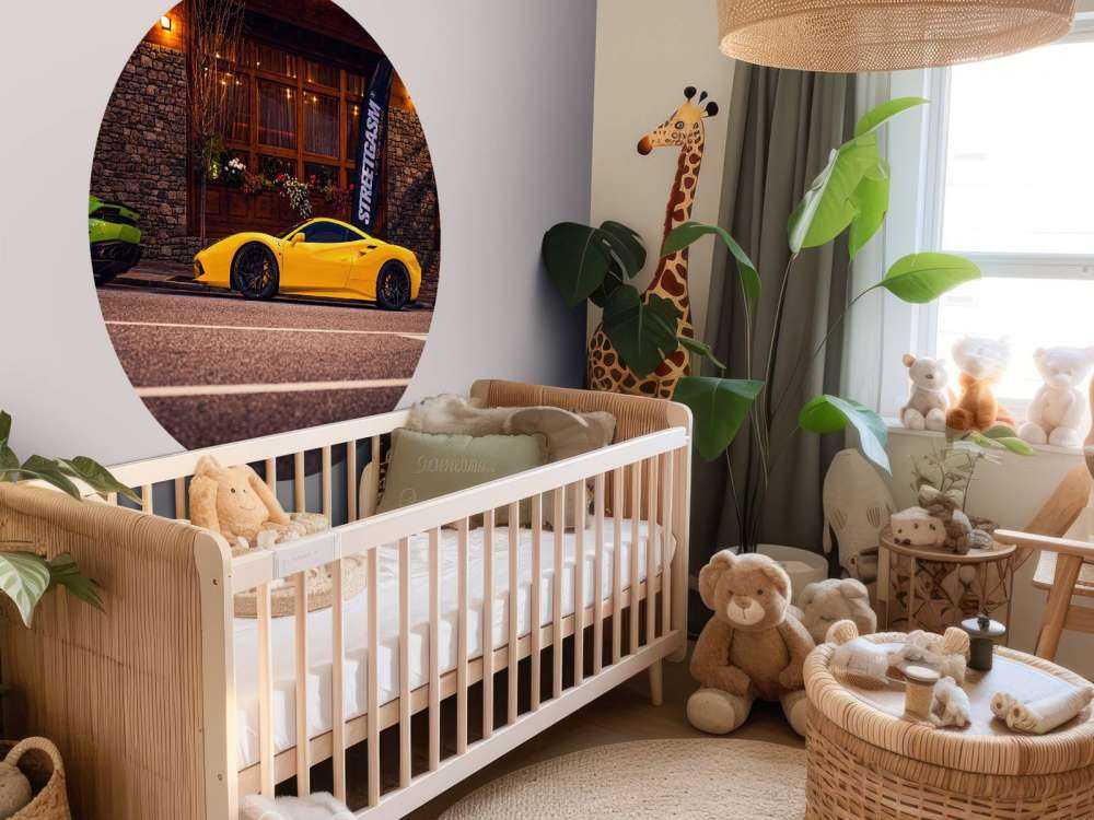 Exclusieve auto's bij houten lodge