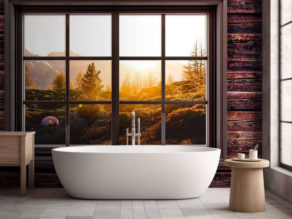 Zonsopkomst in bergvallei