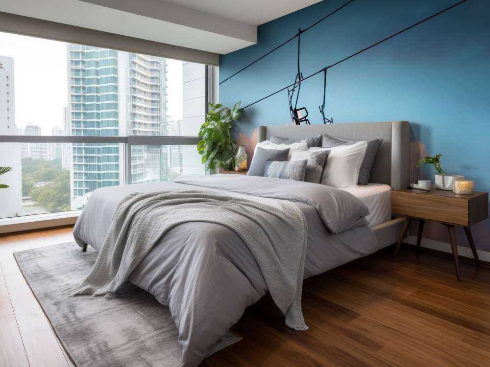 Stoeltjeslift boven roze avondwolken