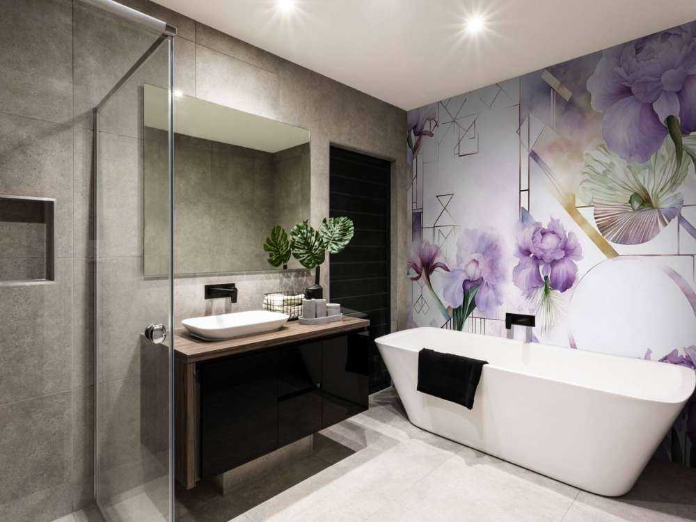 Watercolor Geometry Purple