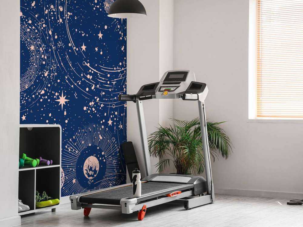 Planetenregen in middernachtblauw