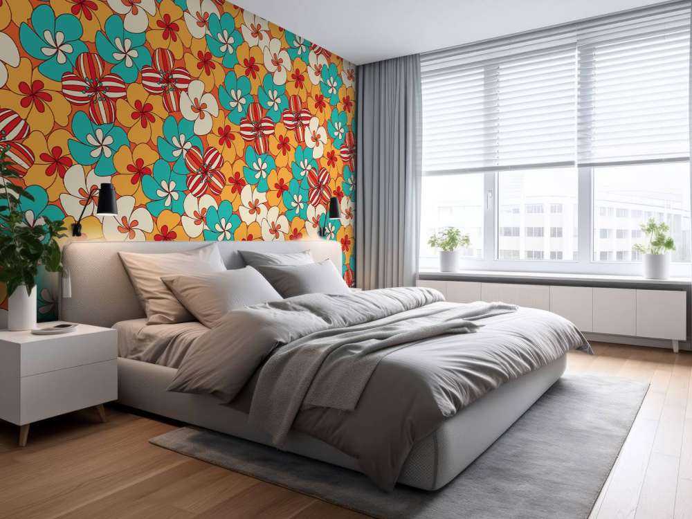 Kleurrijke vintage bloemen