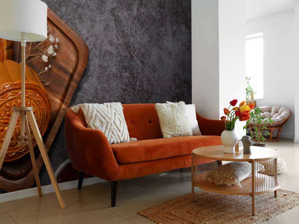 Maan koeken op een zwart aanrecht