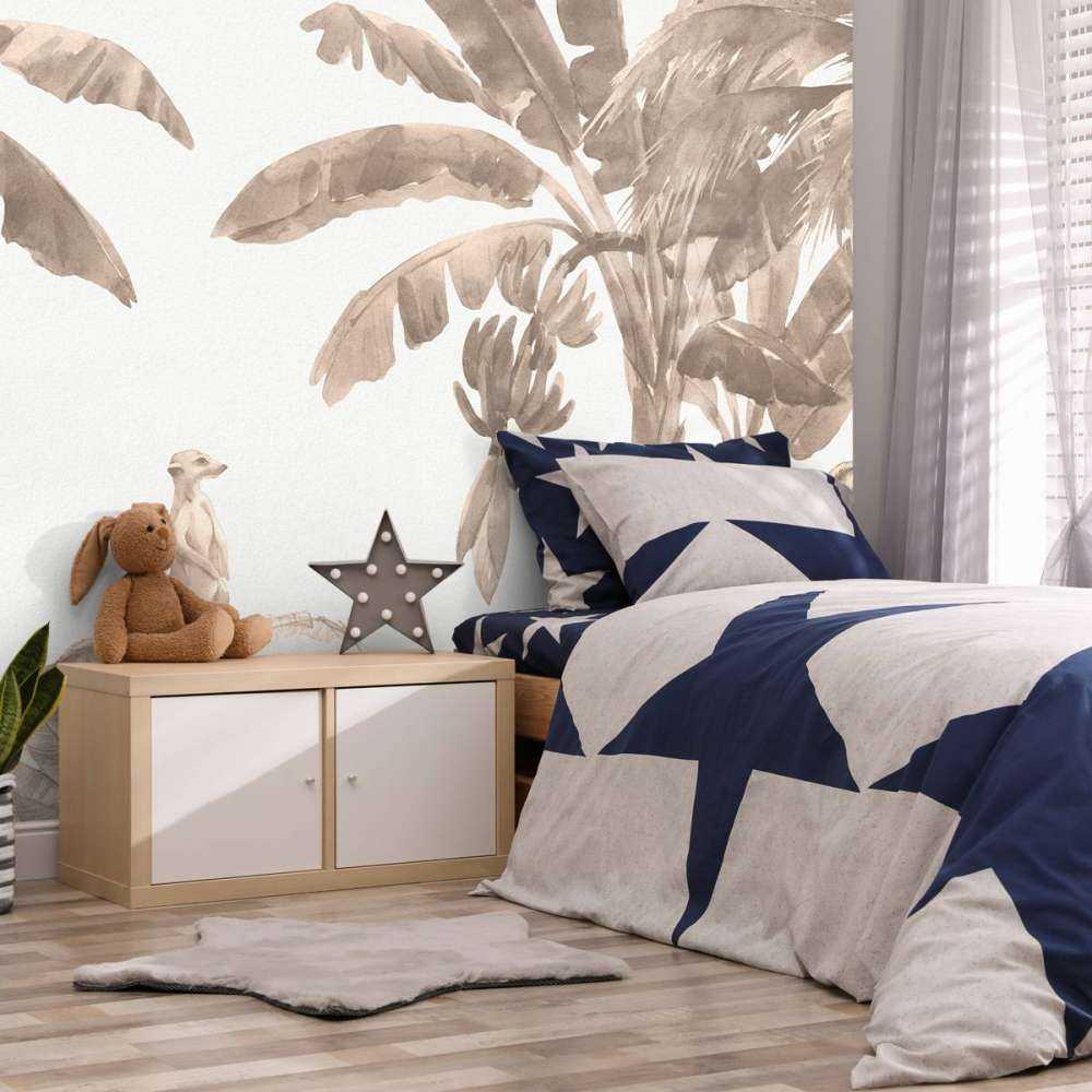Kleine jungle dieren in taupe