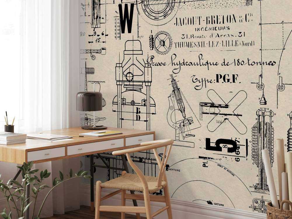Historic construction and technology beige