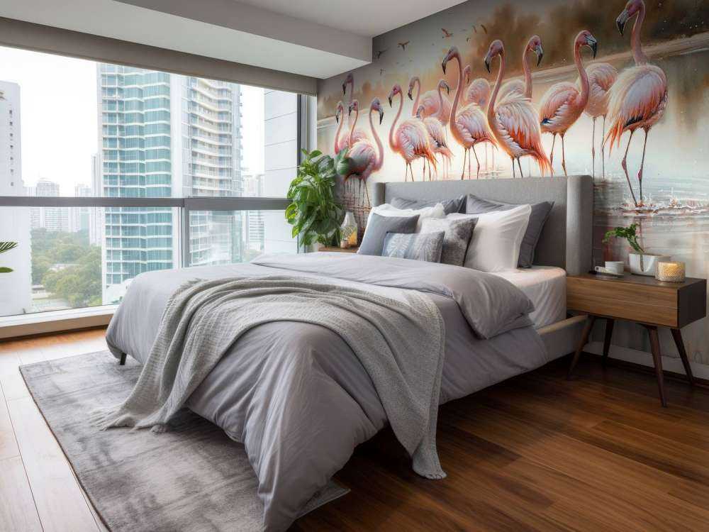 Serene Flamingo Sunrise