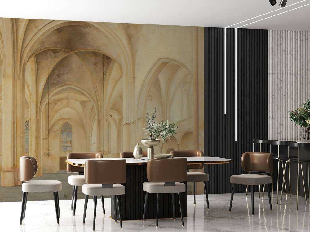 Het interieur van de Cunerakerk in Rhenen