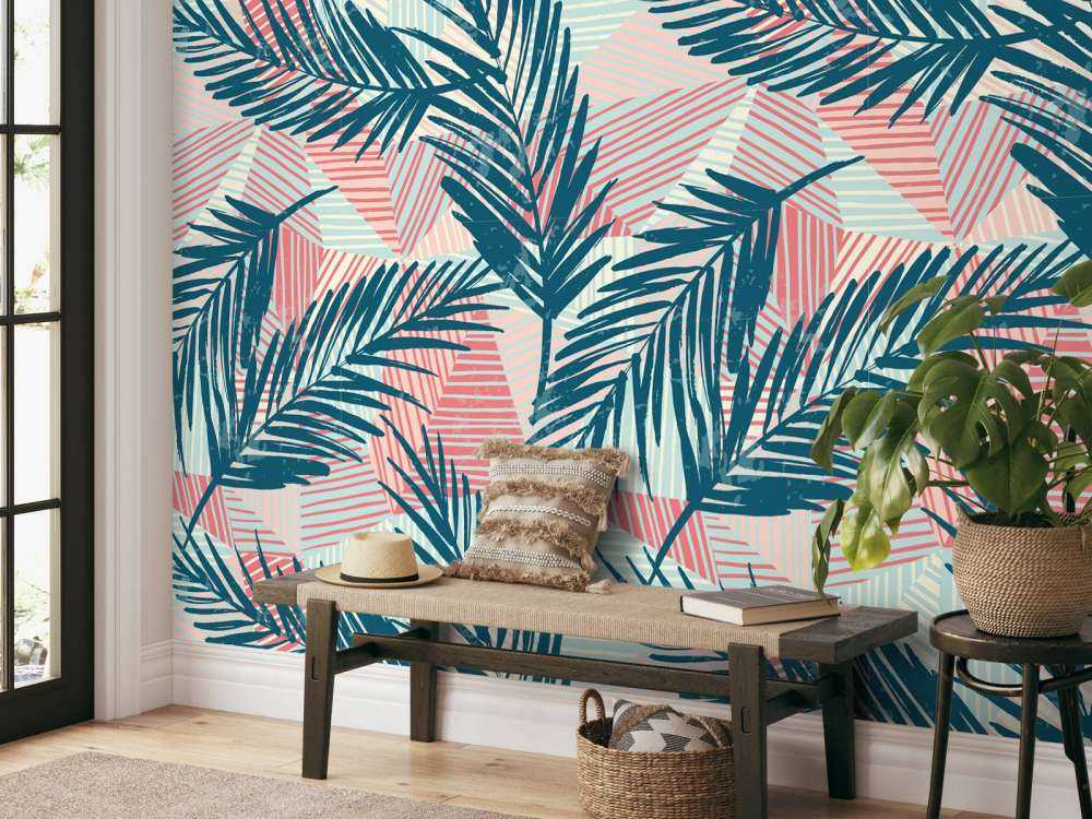 Abstracte palmbladeren