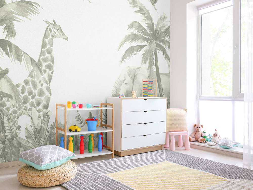 Verschillende jungle dieren in groen