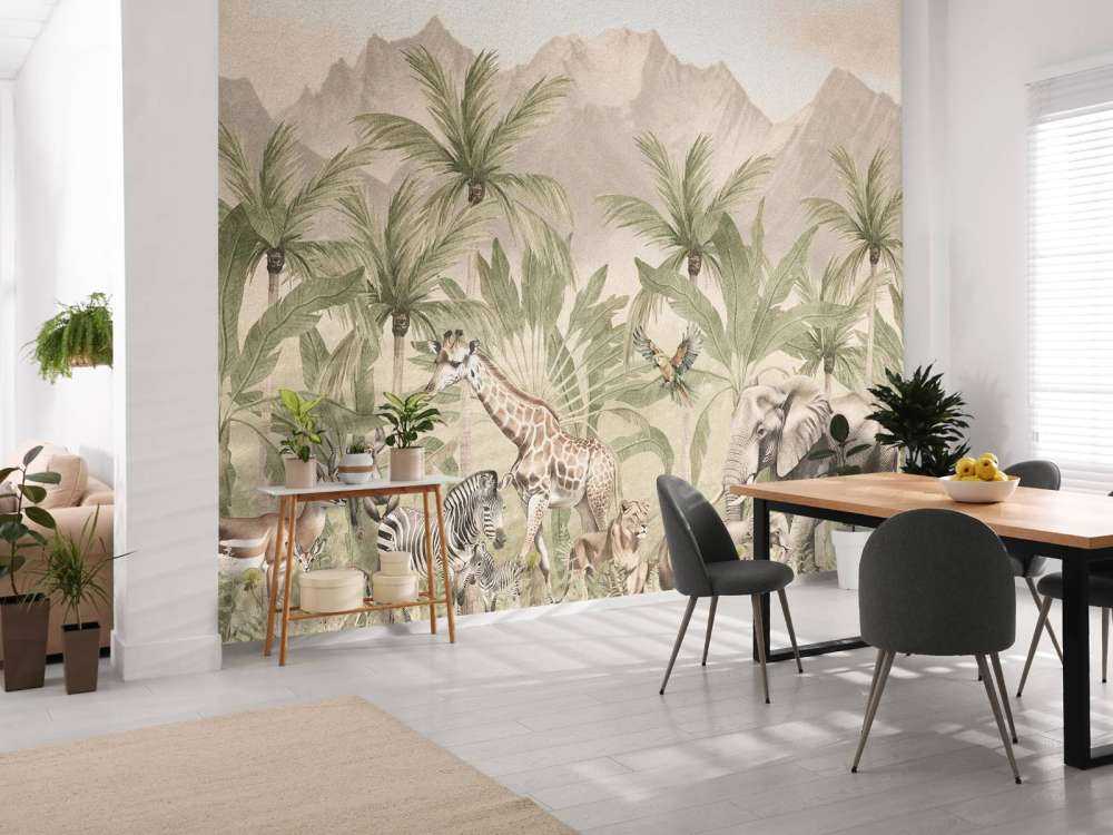 Berglandschap met dieren