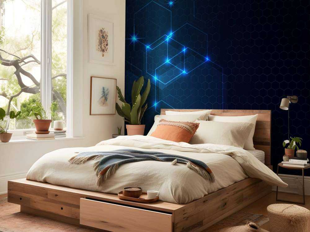 Abstracte gloeiende hexagons