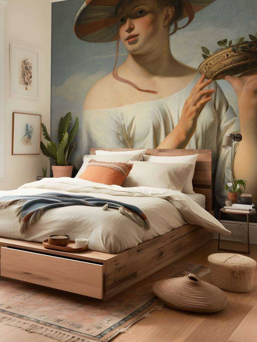 Meisje met een brede hoed