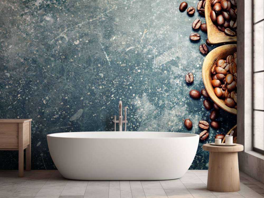 Koffiebonen met een vintage achtergrond