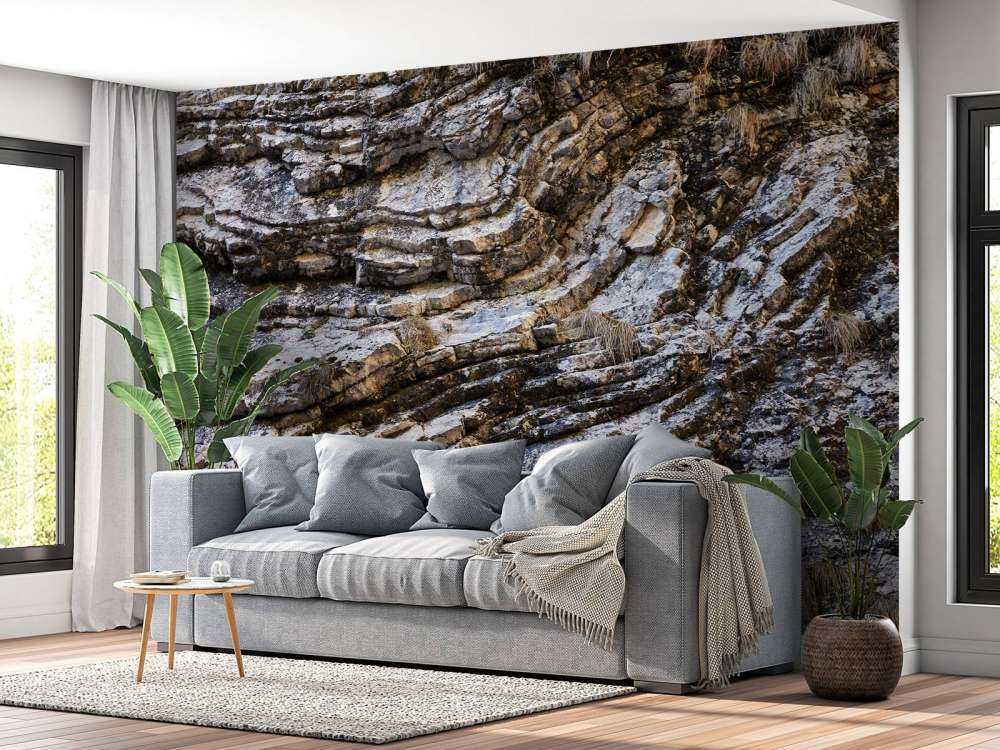 Close-up kalkstenen rots