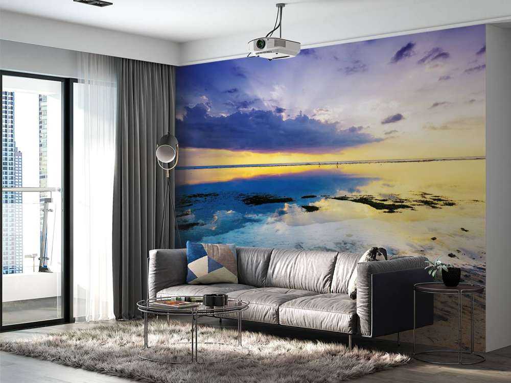 Strand met kleurrijk effect