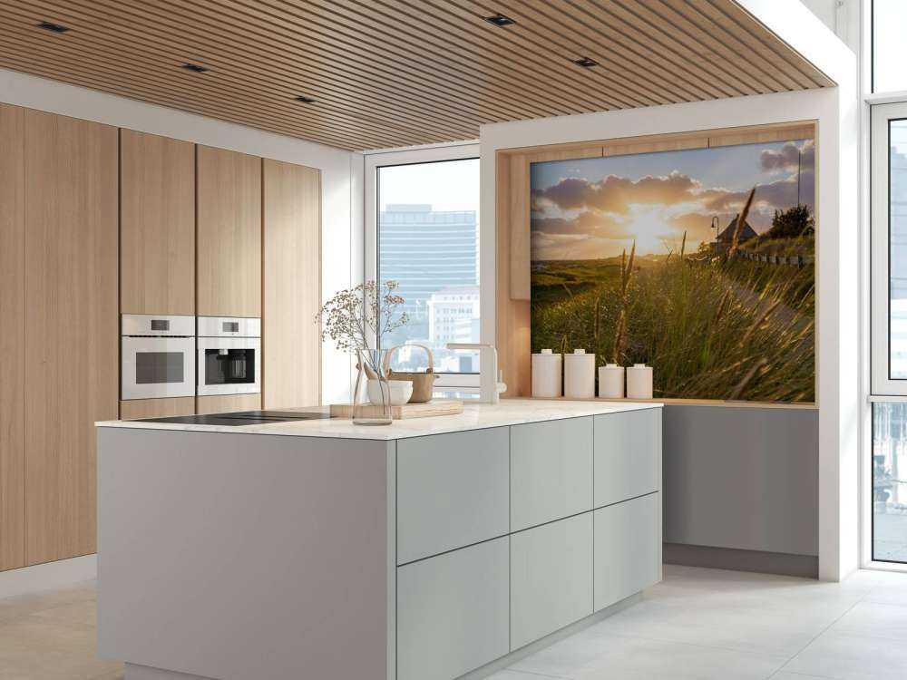 Riet bij zonsondergang