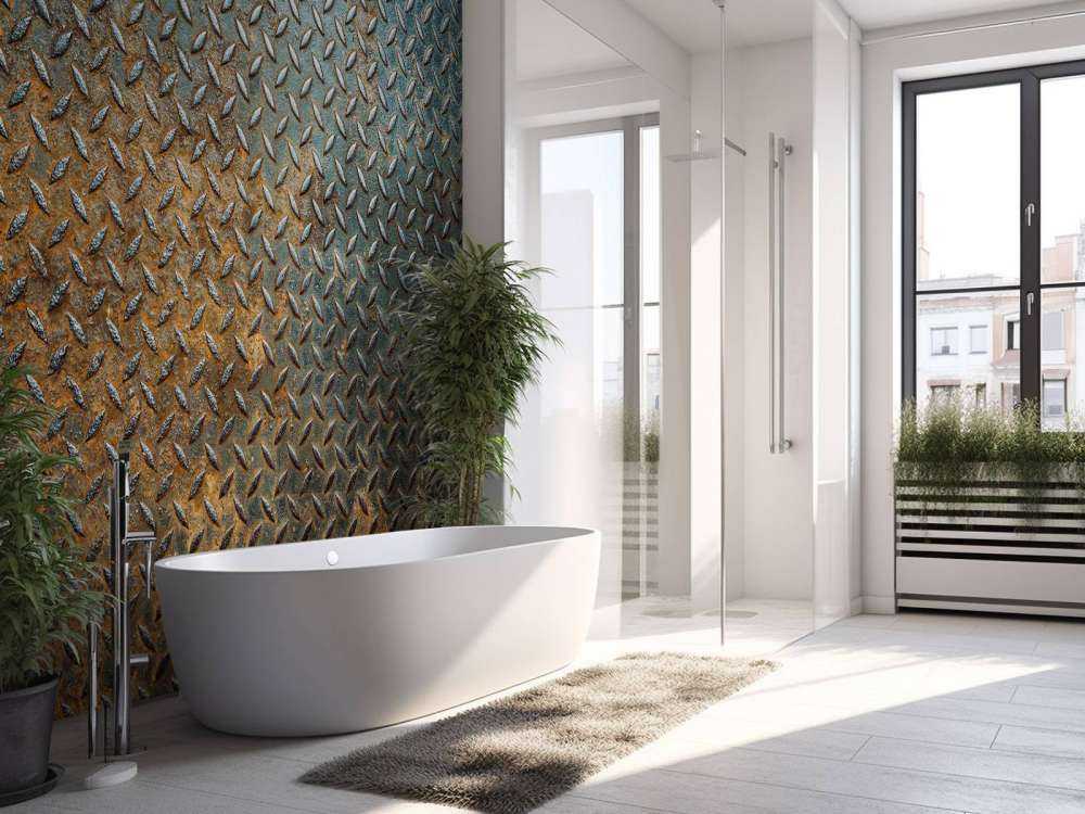 Roestige industriële wand