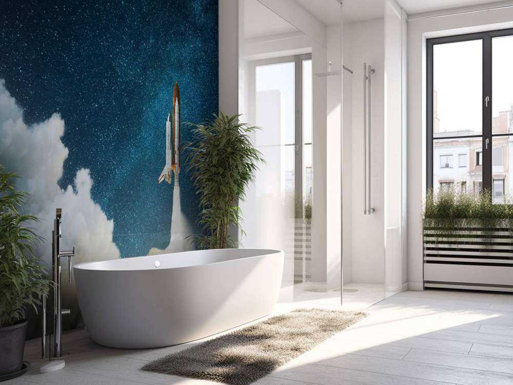 Space Shuttle lancering met sterren