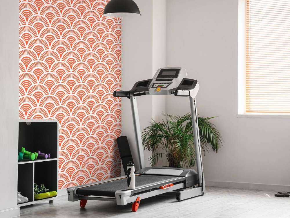 Oranje golfjes print