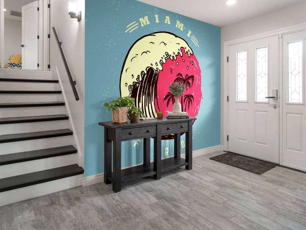 Miami logo met een lichtblauwe achtergrond