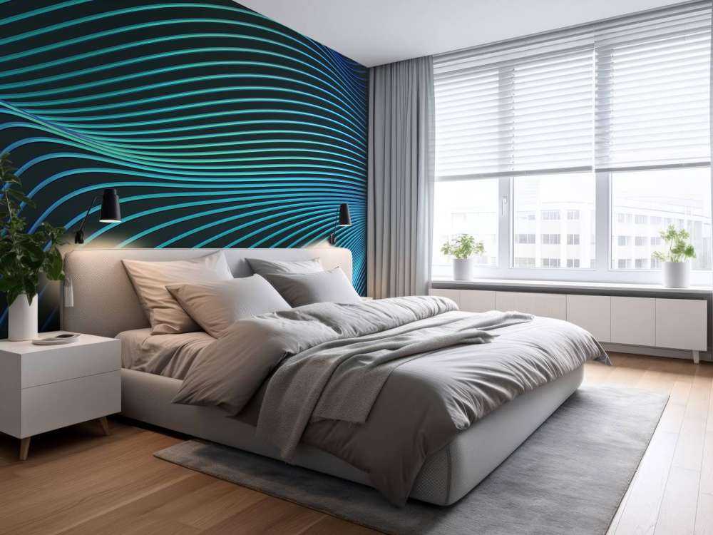 Golvend neon ontwerp