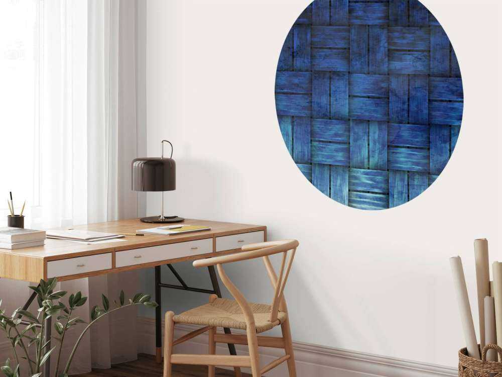 Blauwe gevlochten textuur