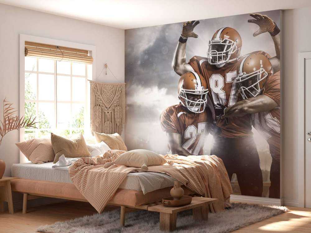 American Football spelers juichen