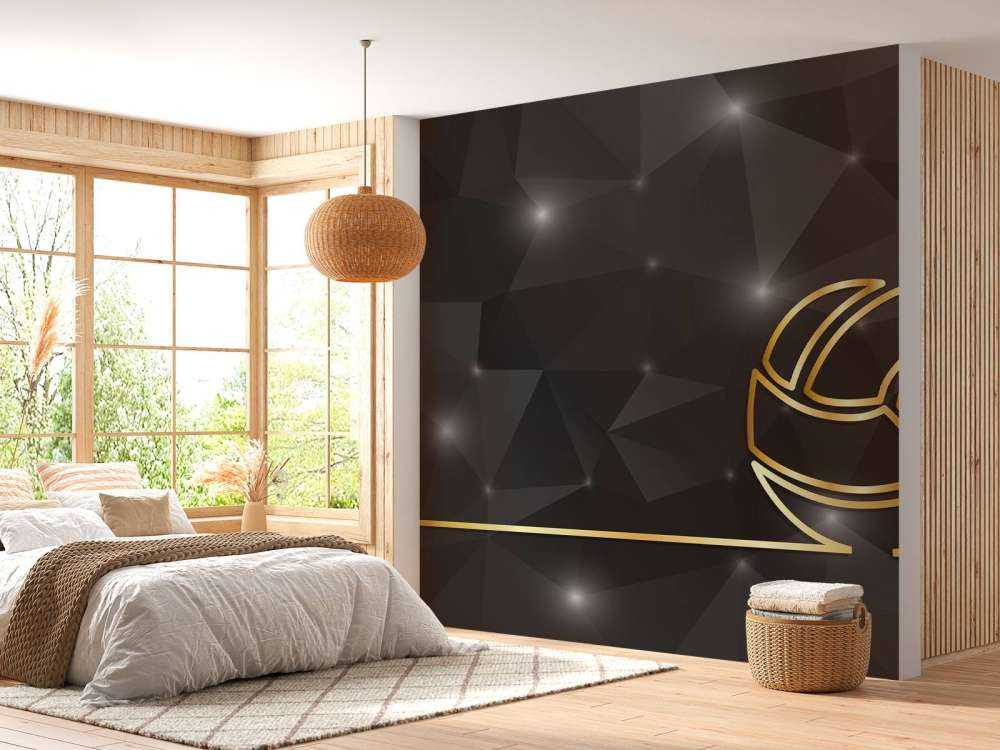 Volleybal design met een donkere achtergrond