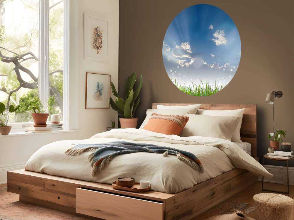 Gras onder prachtige wolken