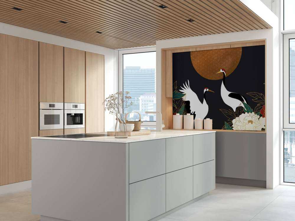 Kraanvogels tijdens de nacht