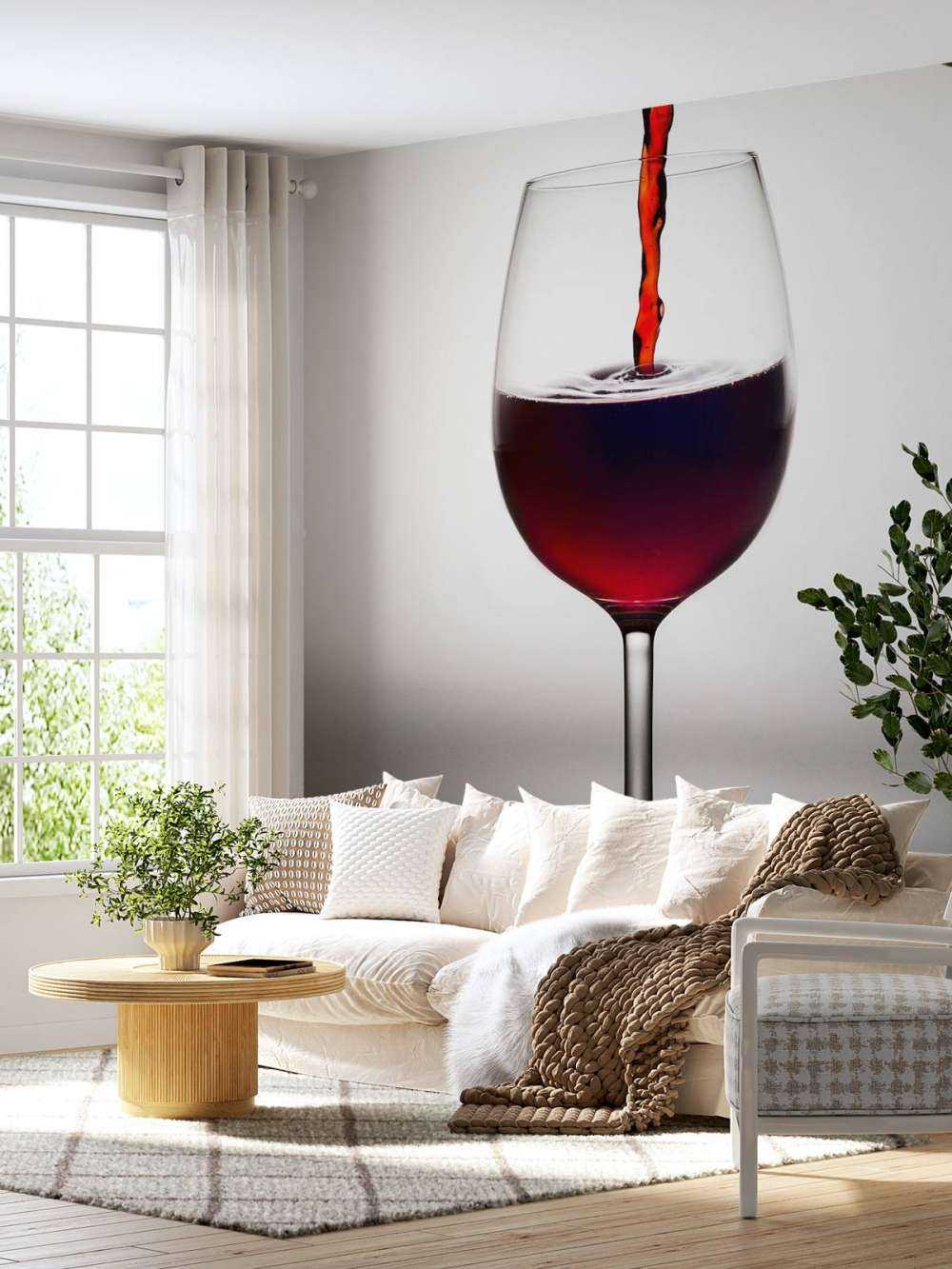 Ingeschonken rode wijn