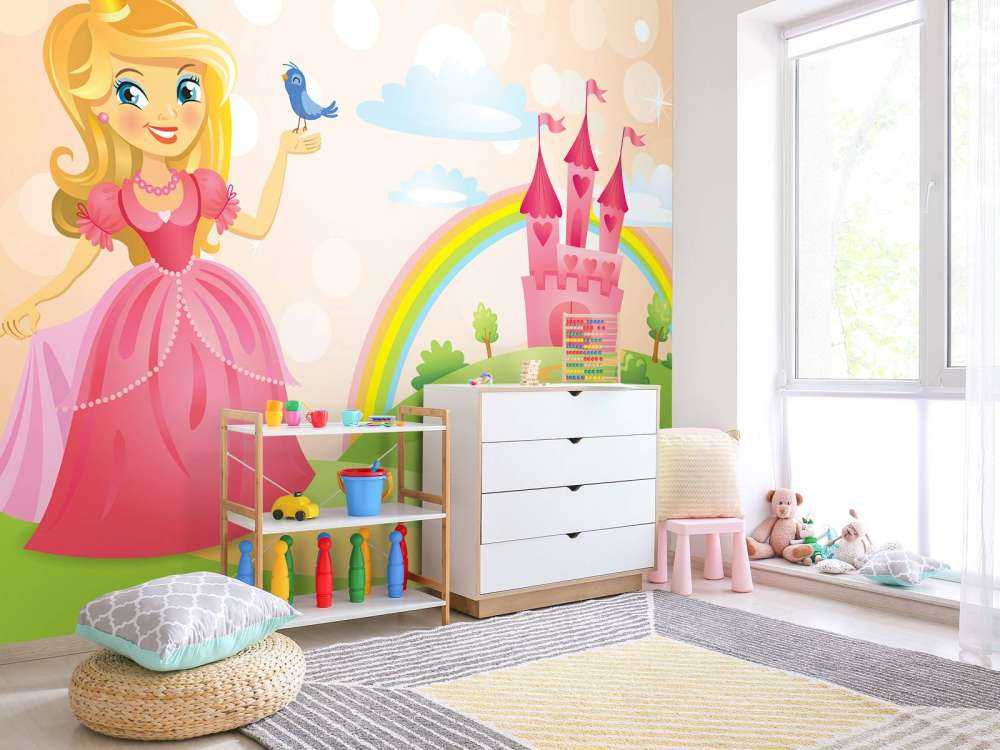 Prinses bij een sprookjeskasteel