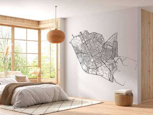 Plattegrond van Valencia, wit 