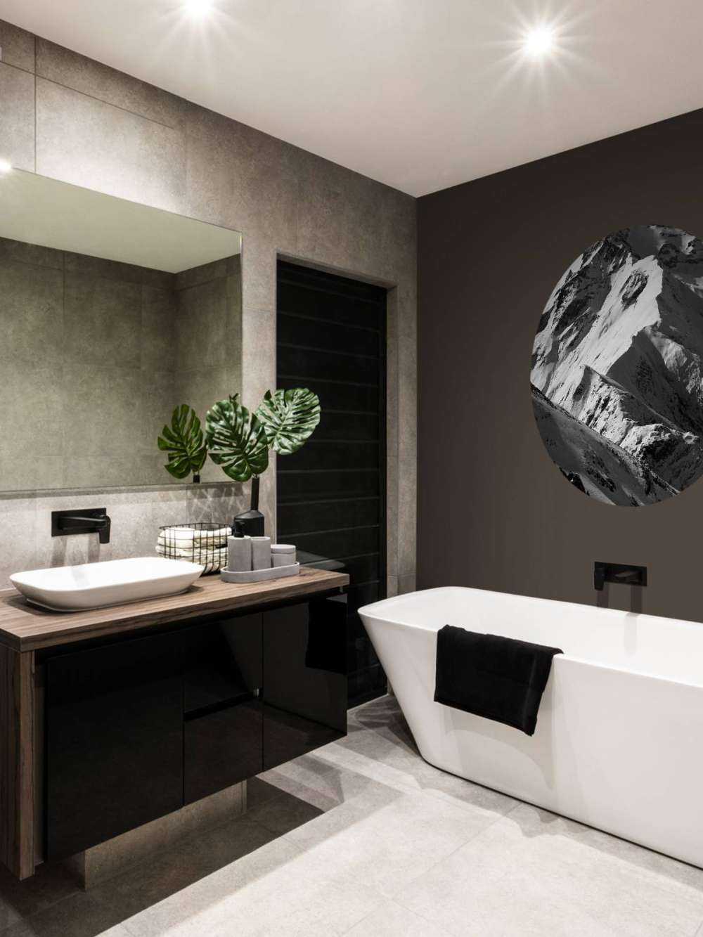 Berg in zwart-wit