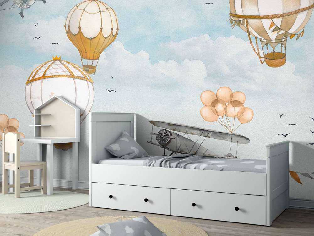 Luchtballonnen waterverf