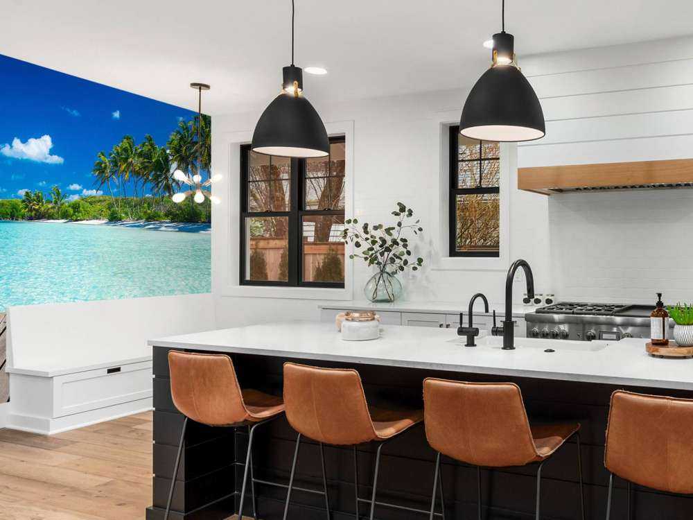 Brug met uitzicht op het strand