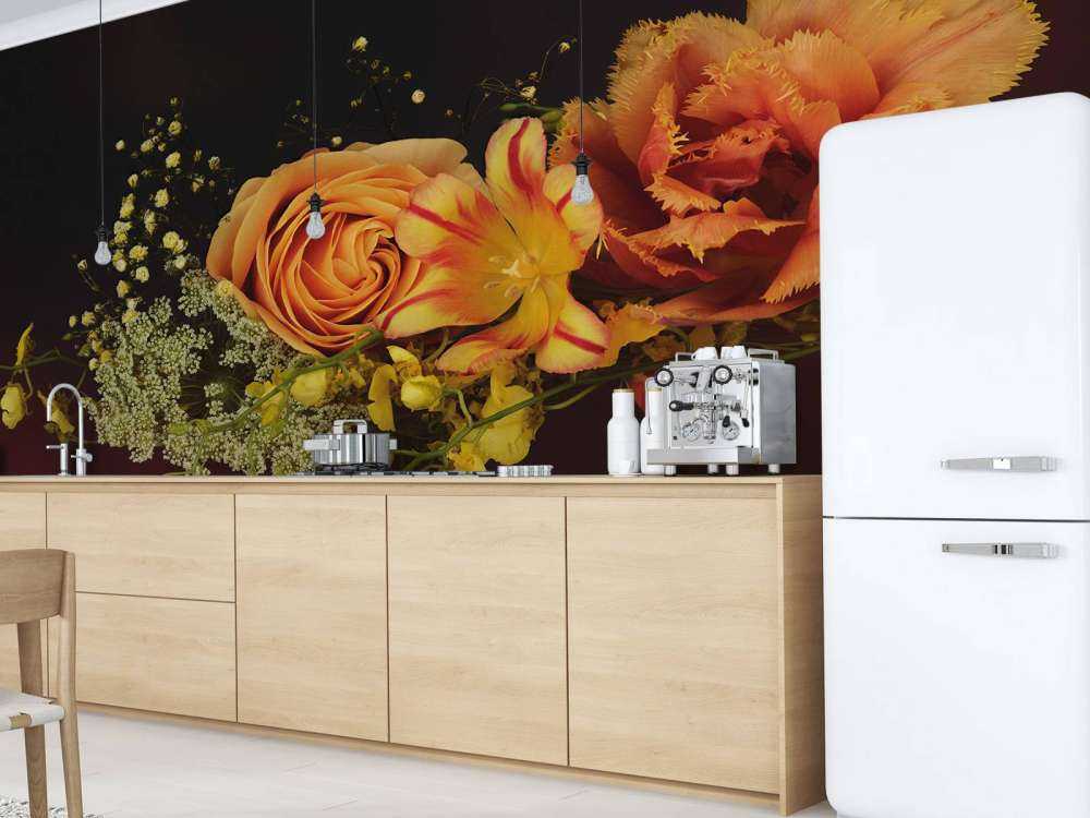 Samengestelde bloemen slinger