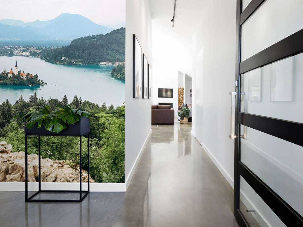 Grote kerk op een eiland