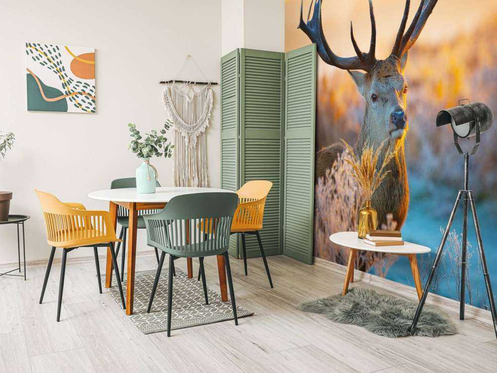 Portret van een Hert (Edelhert)