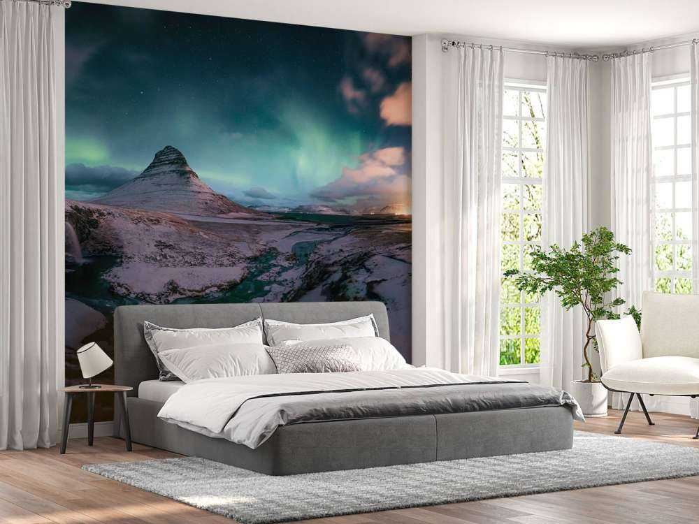 Kirkjufell met noorderlicht