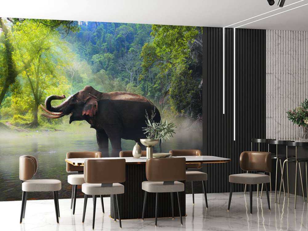 Wilde olifant in de jungle