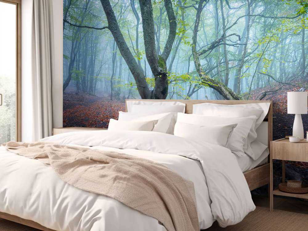 Schuin groeiende bomen