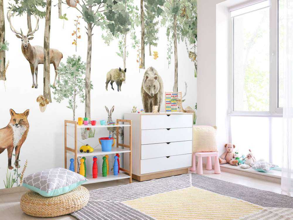 Bosdiertjes van waterverf