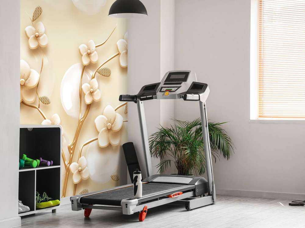 Gouden tak met bloemen