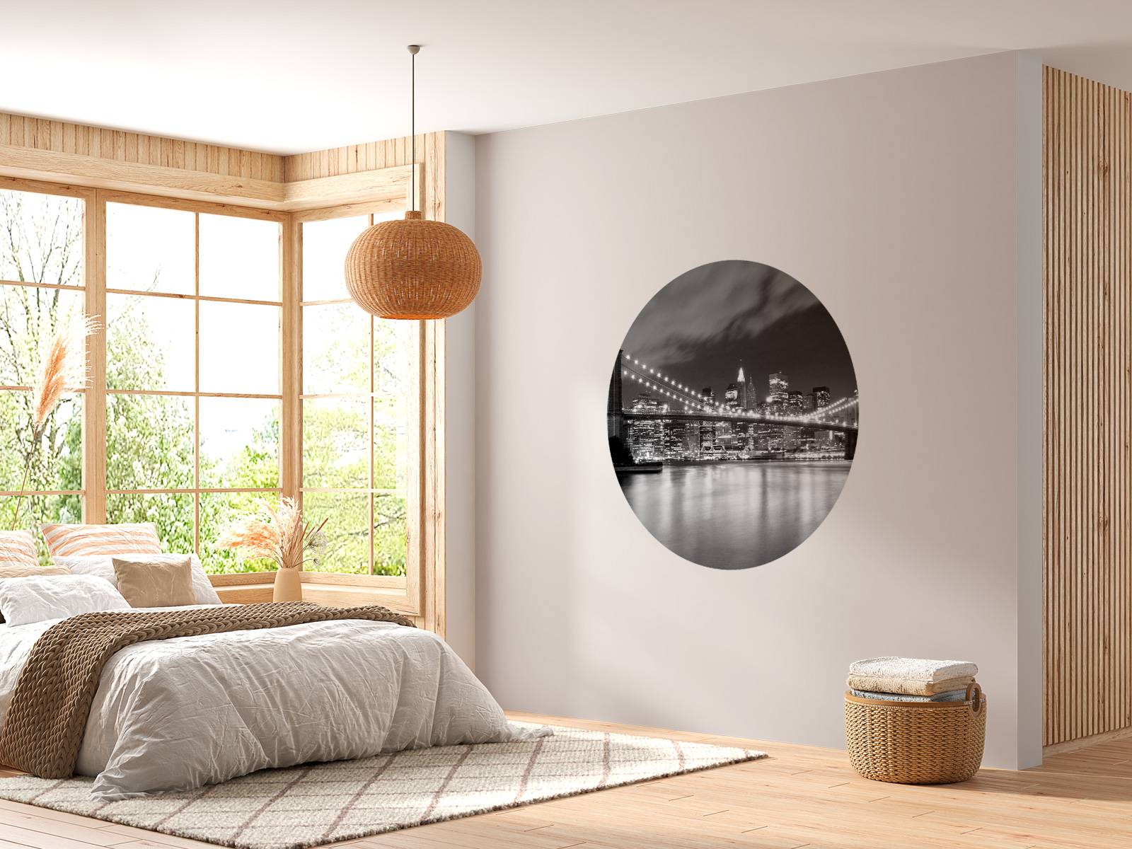 Brooklyn Bridge in zwart-wit