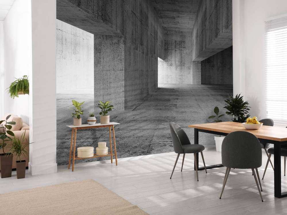 Blanco betonnen interieur